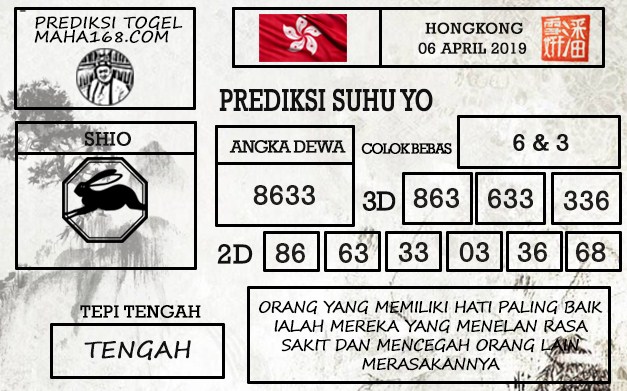Prediksi Togel Hongkong Hari Ini Tanggal 06 April 2019