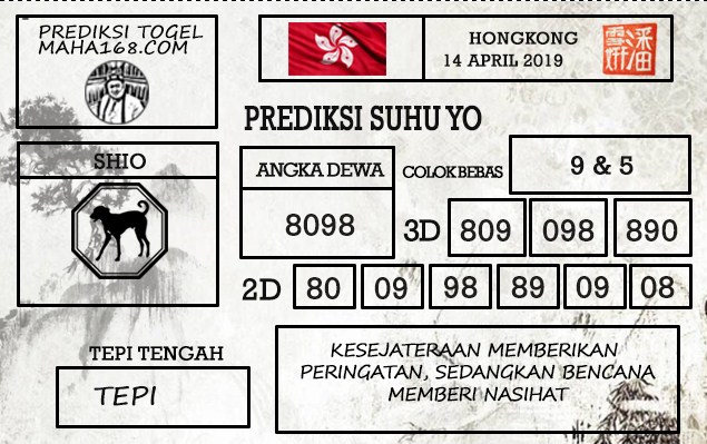 Prediksi Togel Hongkong Hari Ini Tanggal 14 April 2019