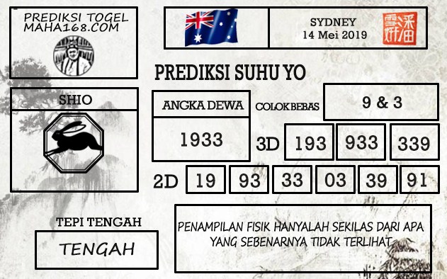 Prediksi Togel Sydney Hari Ini Tanggal 14 Mei 2019