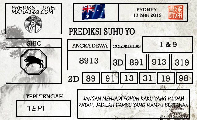 Prediksi Togel Sydney Hari Ini Tanggal 17 Mei 2019