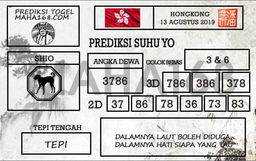 Prediksi Togel Hongkong Hari Ini Tanggal 13 Agustus
