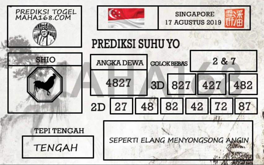 Prediksi Togel Singapore Hari Ini Tanggal 17 Agustus