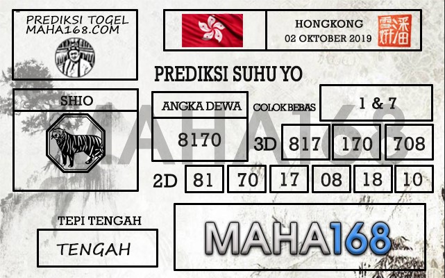 Prediksi Togel Hongkong Hari Ini Tanggal 02 Oktober