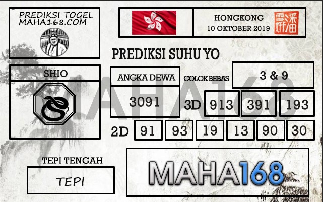 Prediksi Togel Hongkong Hari Ini Tanggal 10 Oktober