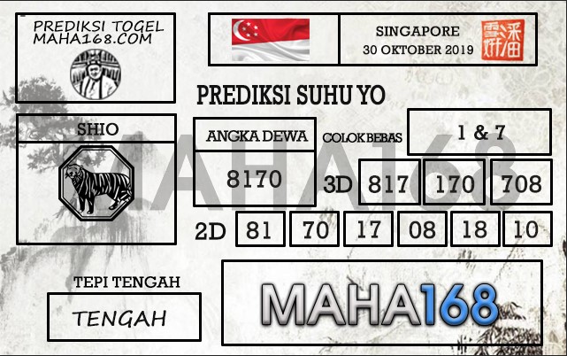 Prediksi Togel Singapore Hari Ini Tanggal 30 Oktober