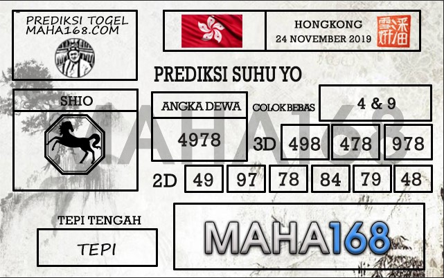 Prediksi Togel Hongkong Hari Ini Tanggal 24 November