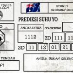 Prediksi Togel Sydney Hari Ini Tanggal 02 Maret 2019