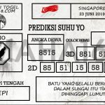 Prediksi Togel Singapore Hari Ini Tanggal 23 Juni 2019