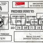 Prediksi Togel Singapore Hari Ini Tanggal 05 Agustus