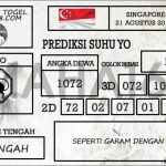 Prediksi Togel Singapore Hari Ini Tanggal 21 Agustus