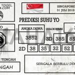Prediksi Togel Singapore Hari Ini Tanggal 31 Juli