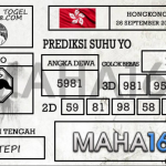 Prediksi Togel Hongkong Hari Ini Tanggal 26 September