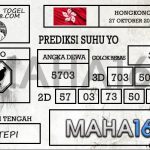 Prediksi Togel Hongkong Hari Ini Tanggal 27 Oktober