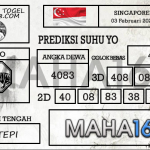 Prediksi Togel Singapore Hari Ini Tanggal 03 Februari