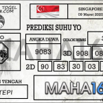 Prediksi Togel Singapore Hari Ini Tanggal 09 Maret