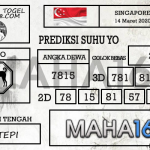 Prediksi Togel Singapore Hari Ini Tanggal 14 Maret